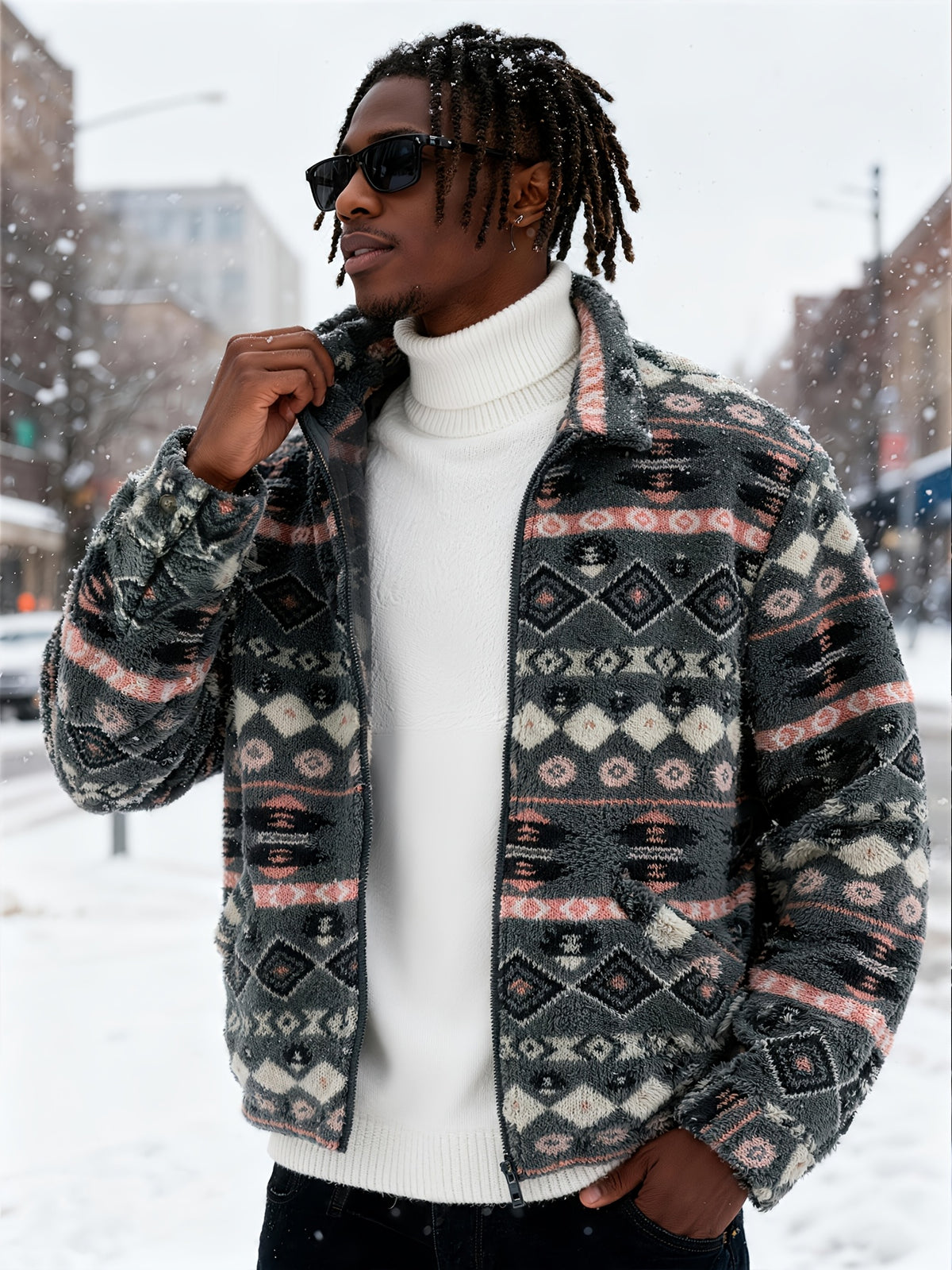 Miles Plush Jacket - Grey