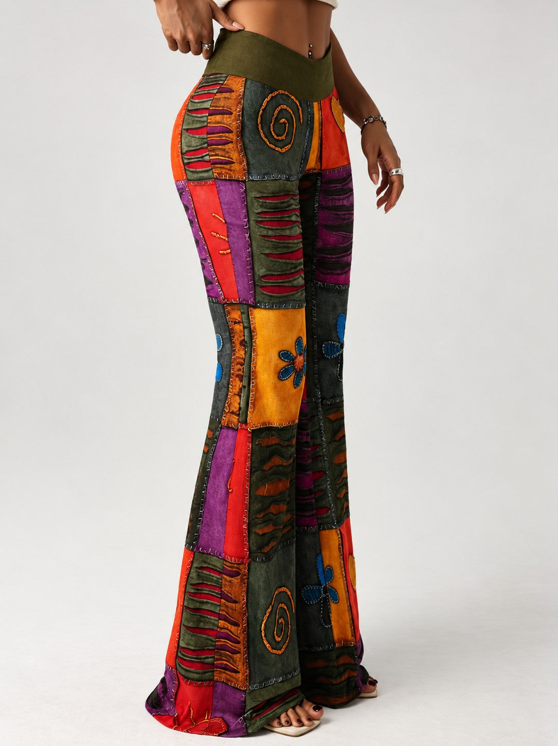 Liora Patchwork Flare - Orange