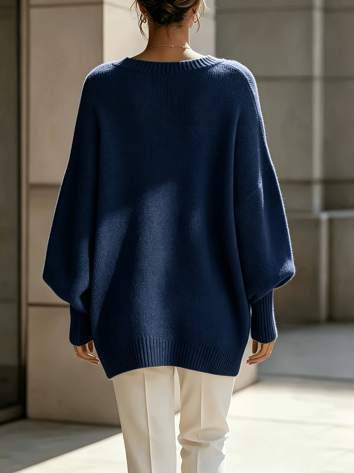 Maren Lantern Pullover - Navy