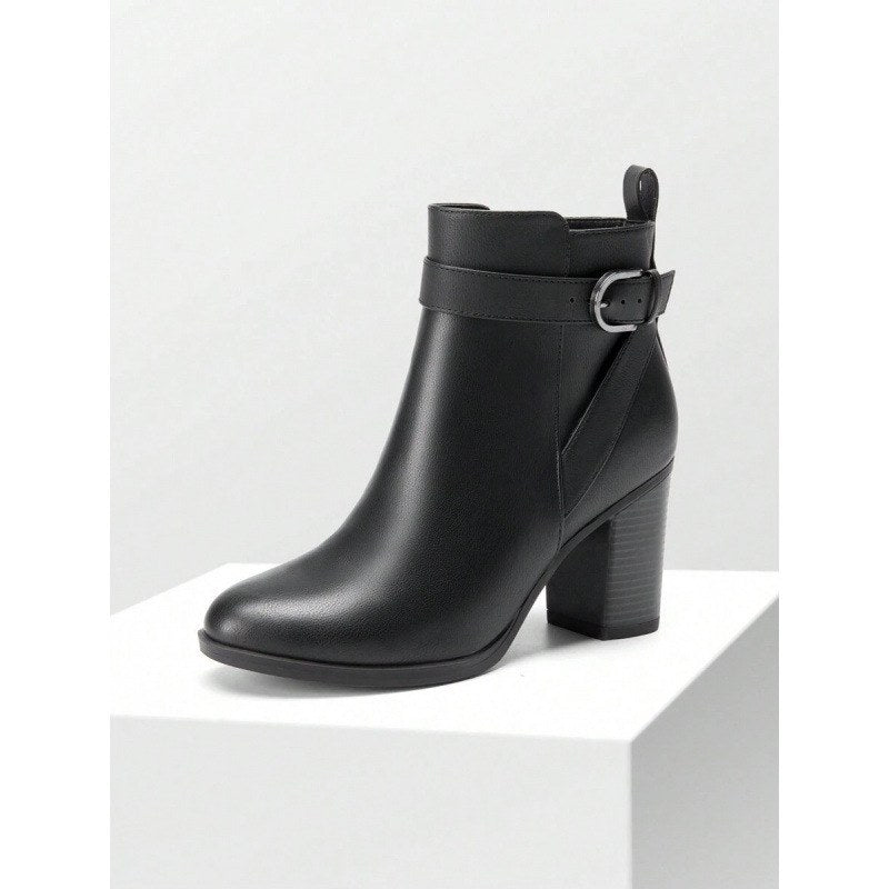 Clara Buckle Boot - Black