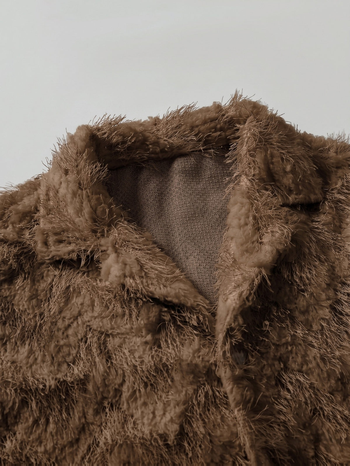 Rocco Fuzzy Shirt — Brown