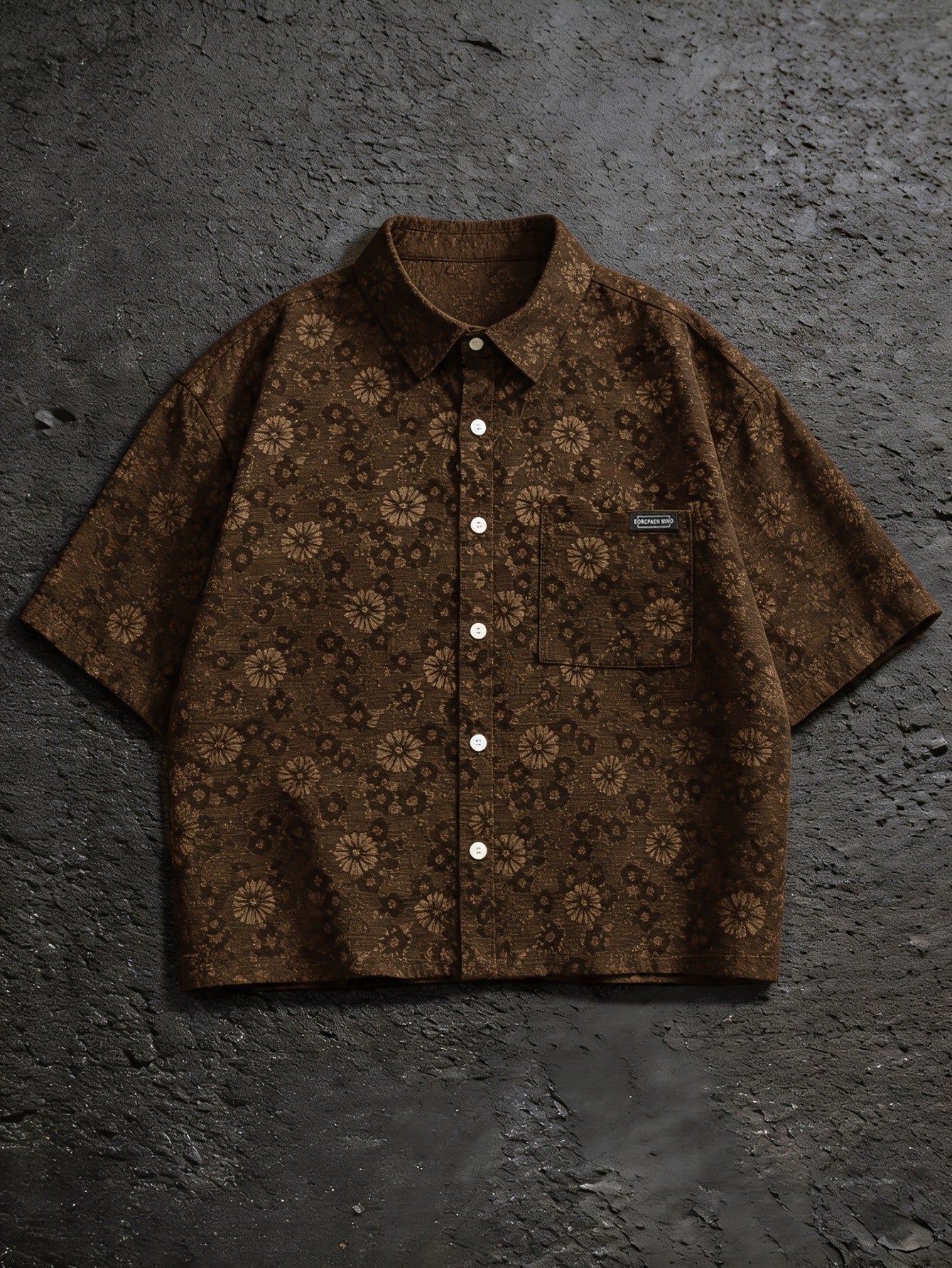 Soren Crop Shirt — Brown