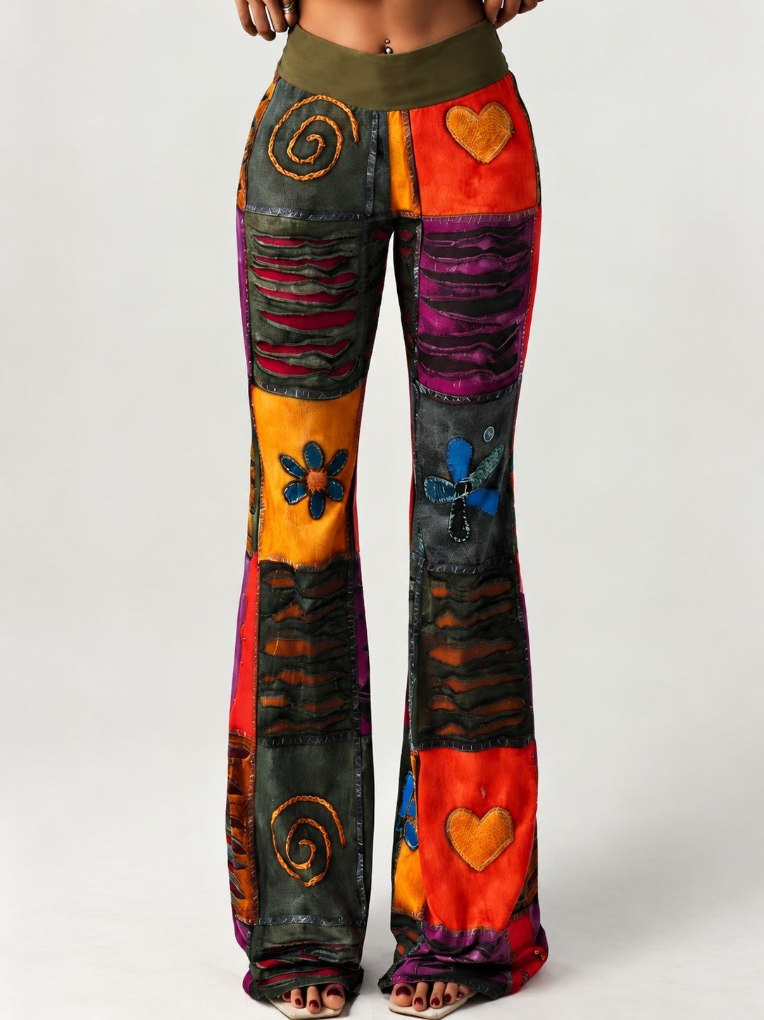 Liora Patchwork Flare - Orange