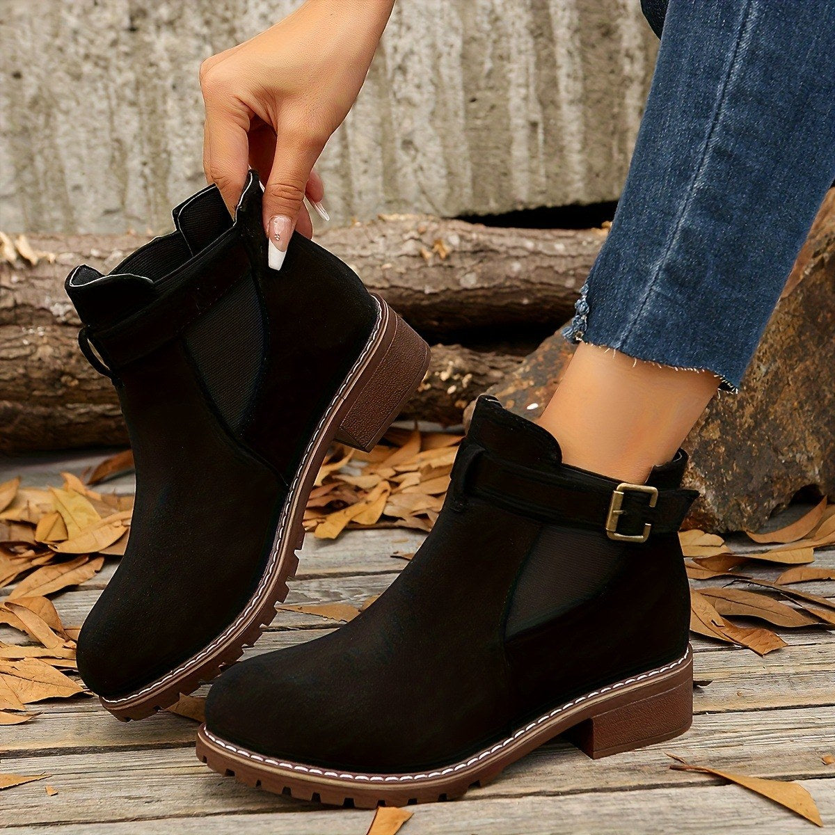 Piper Buckle Boot - Black