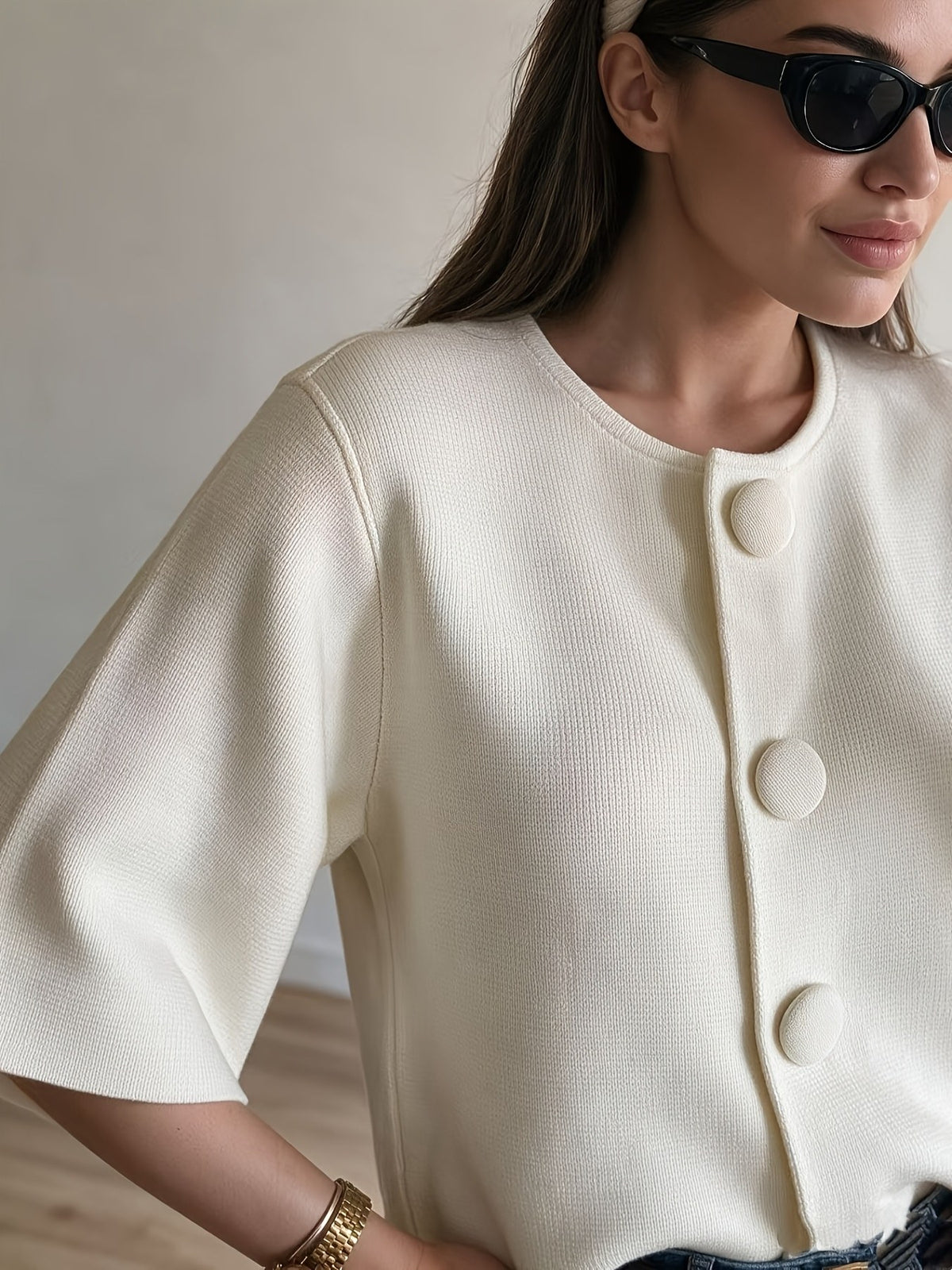 Willa Boxy Crop Jacket - Cream