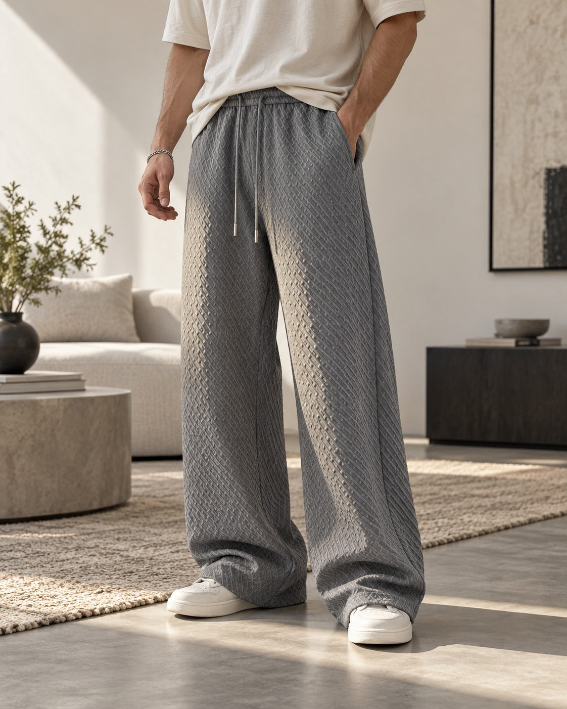 Arlo Lattice Pant - Grey