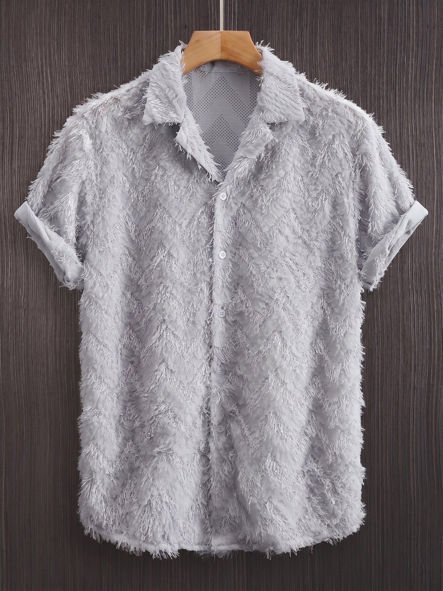 Rocco Fuzzy Shirt — Grey