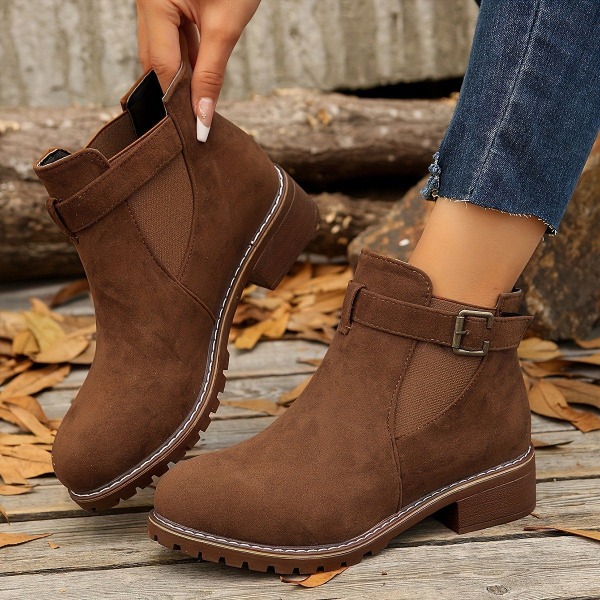 Piper Buckle Boot - Brown