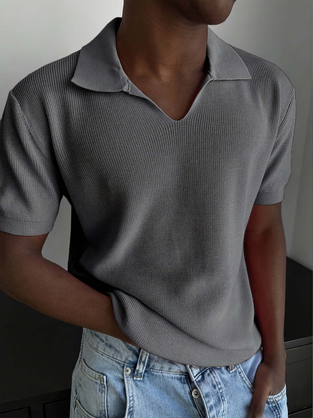 Remy Rib Polo - Grey