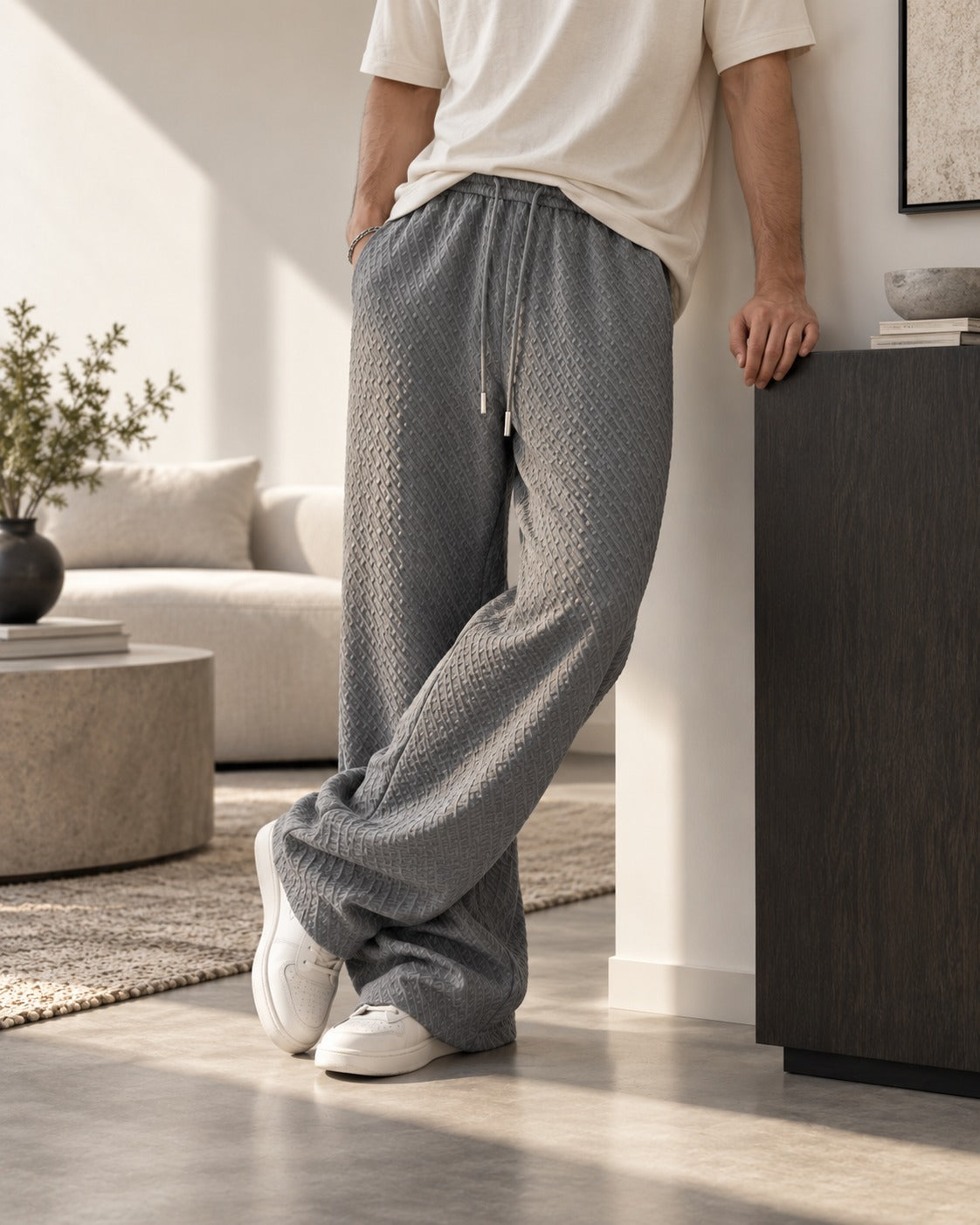 Arlo Lattice Pant - Grey