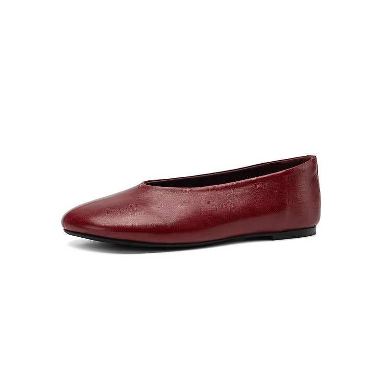 Nora Glove Flat - Burgundy