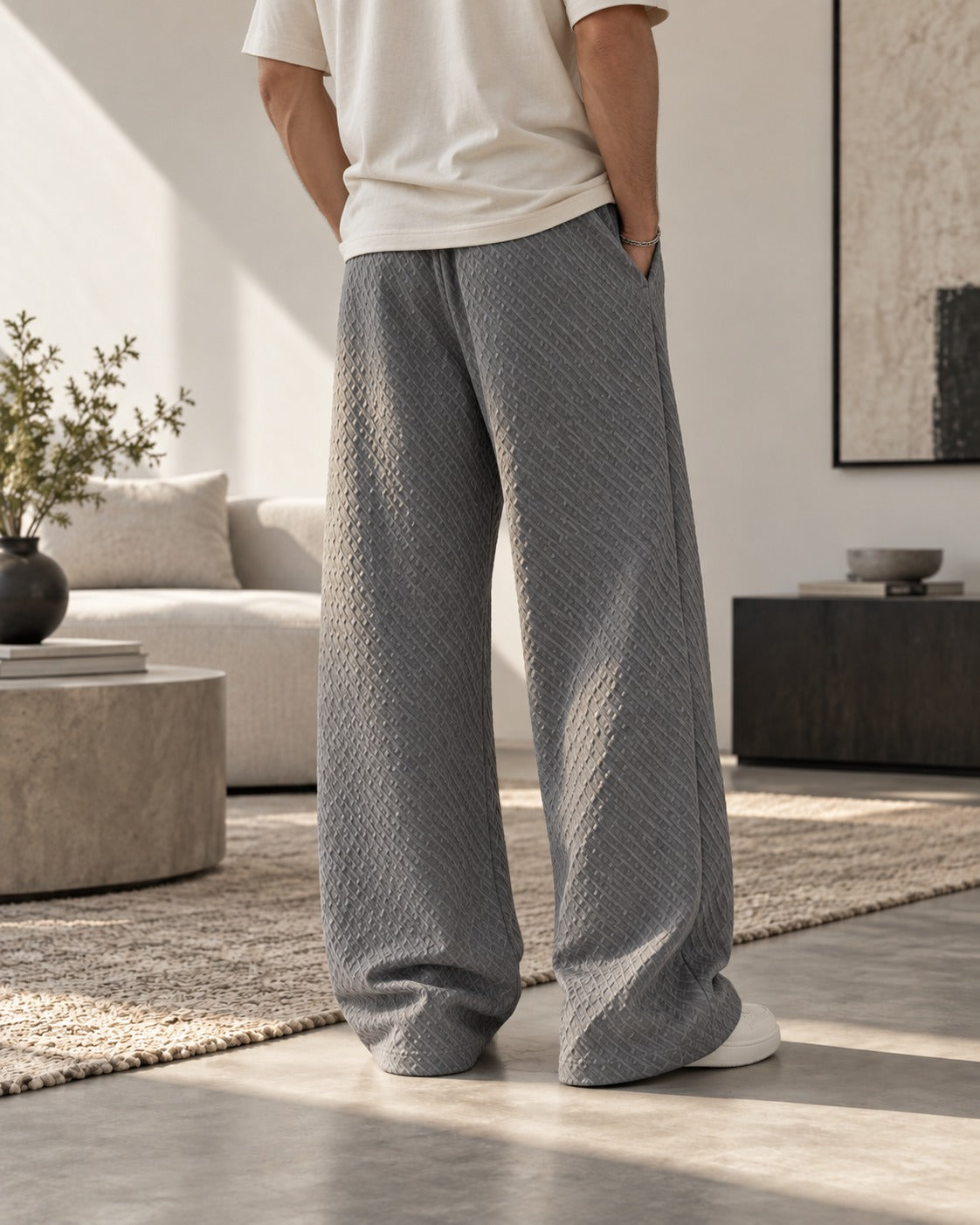 Arlo Lattice Pant - Grey