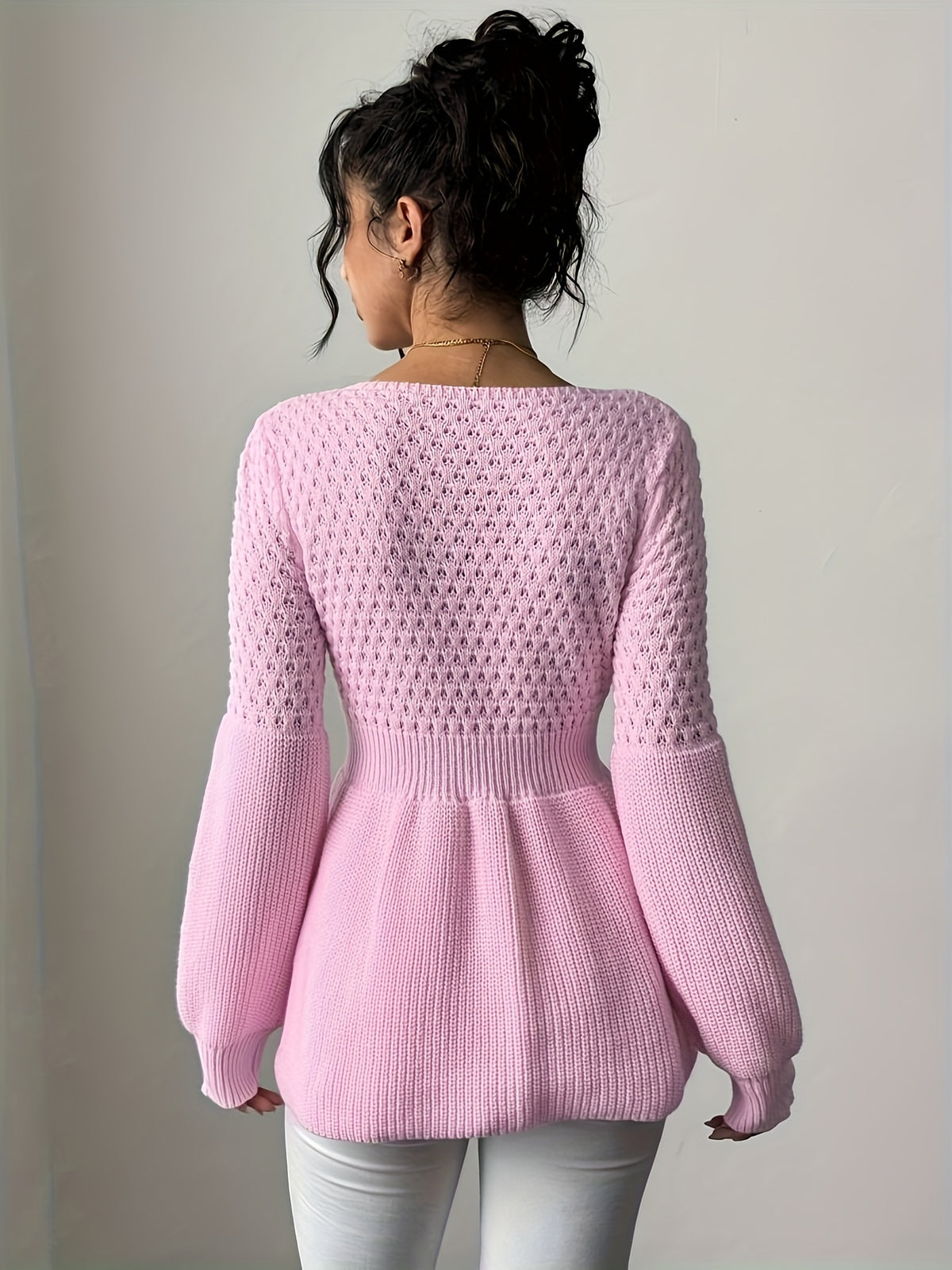 Brielle Bow Pullover - Pink