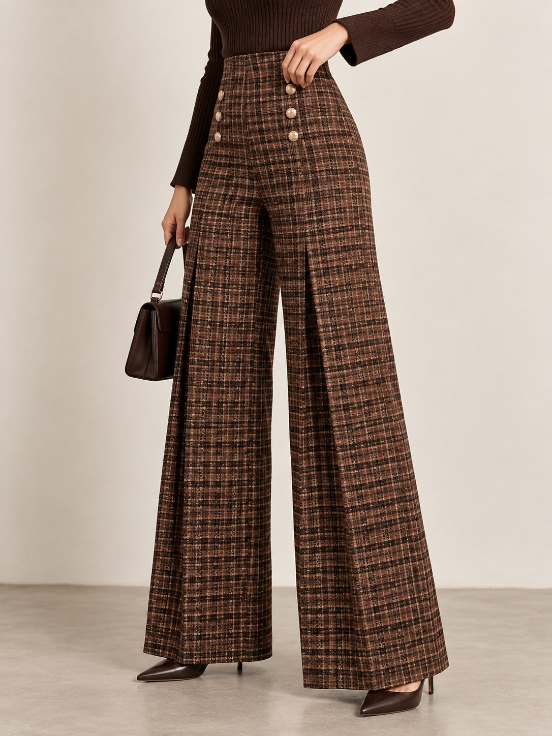 Thea Sailor Trouser - Dark Brown