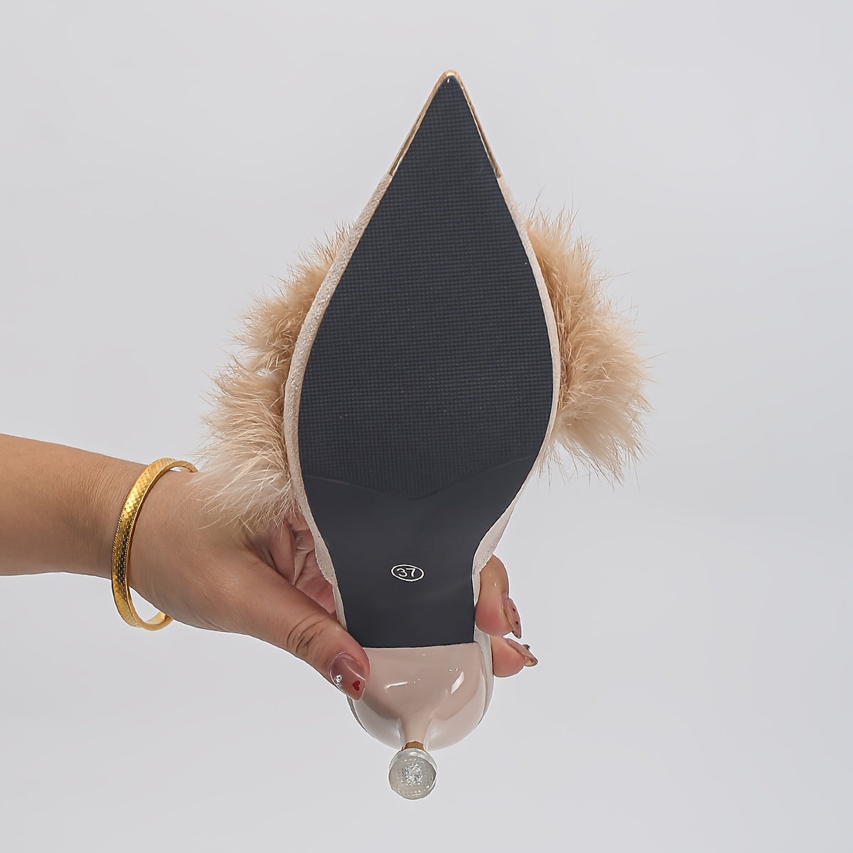 Tamsin Fur Mule - Off White