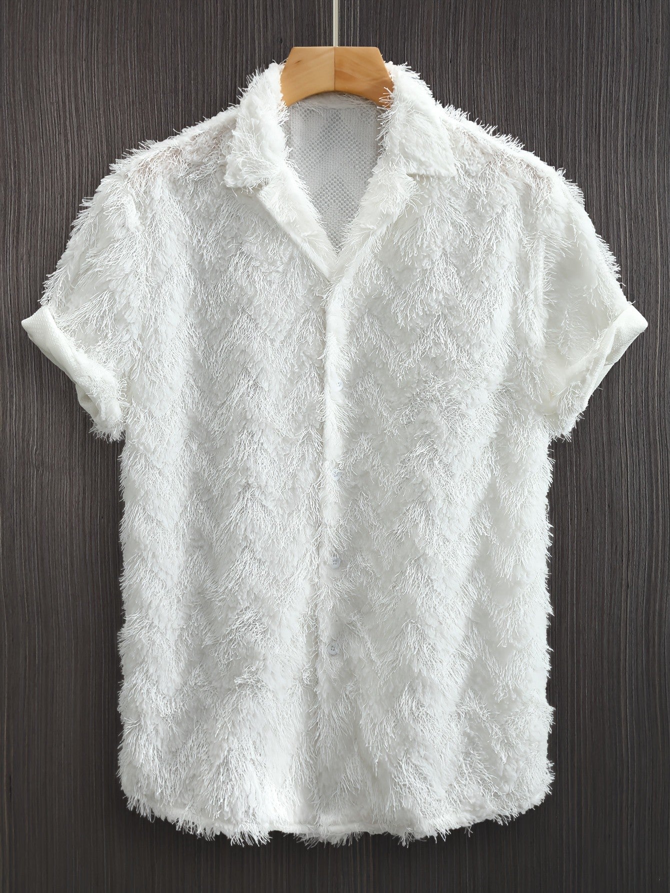 Rocco Fuzzy Shirt — White