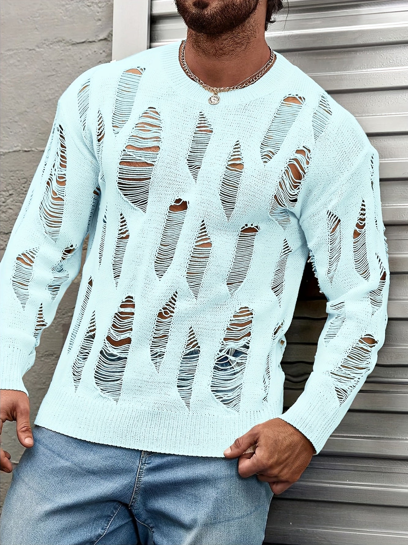 Riven Distressed Pullover
