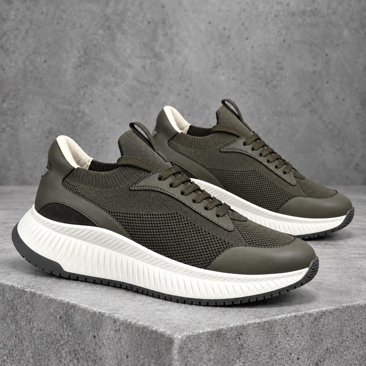 Cole Knit Sneaker - Olive
