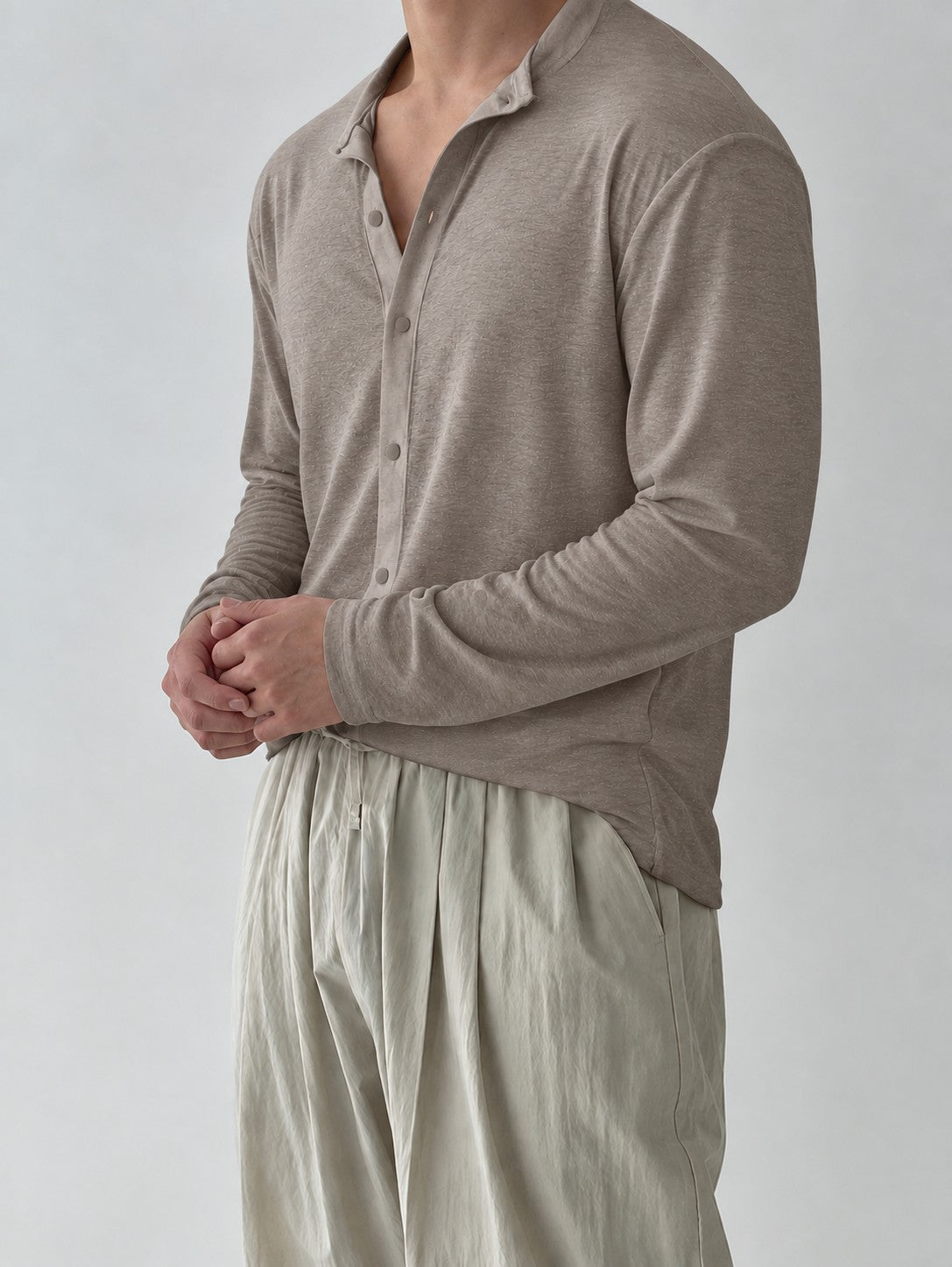 Cassian Slub Shirt - Taupe
