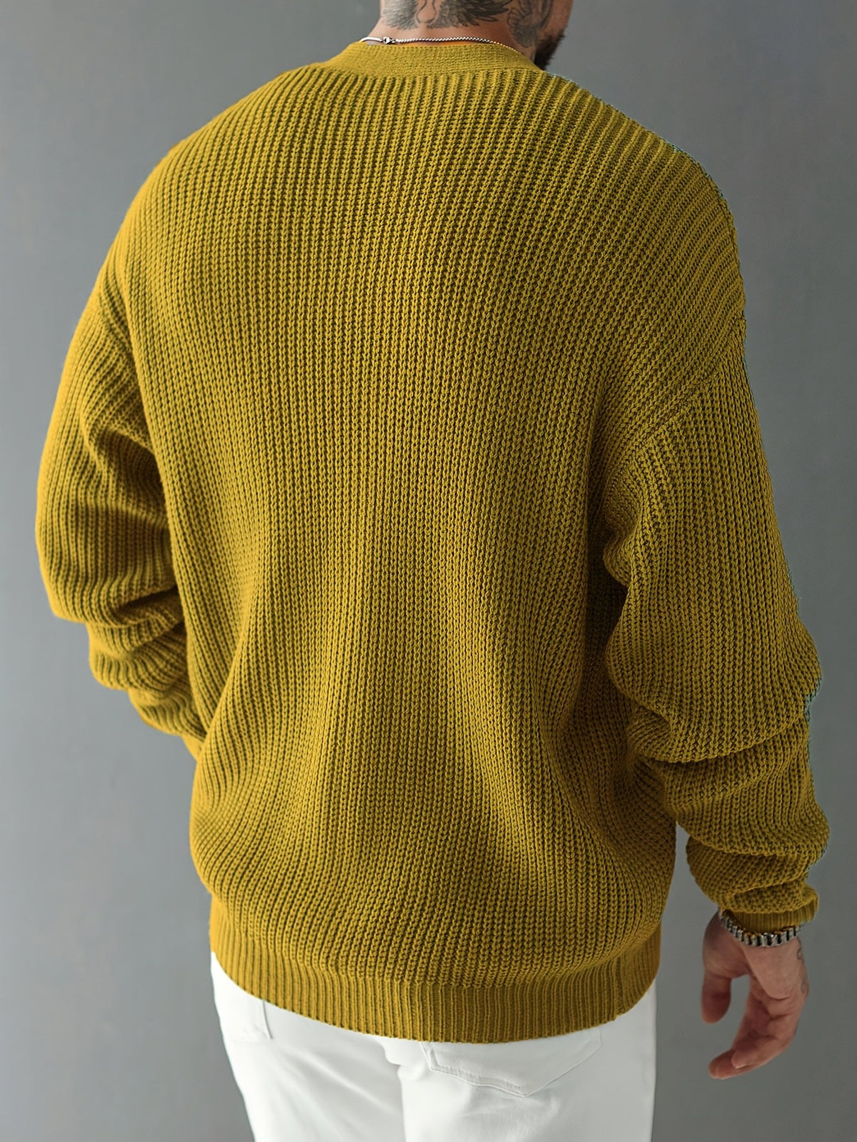 Bram Rib Cardigan - Mustard