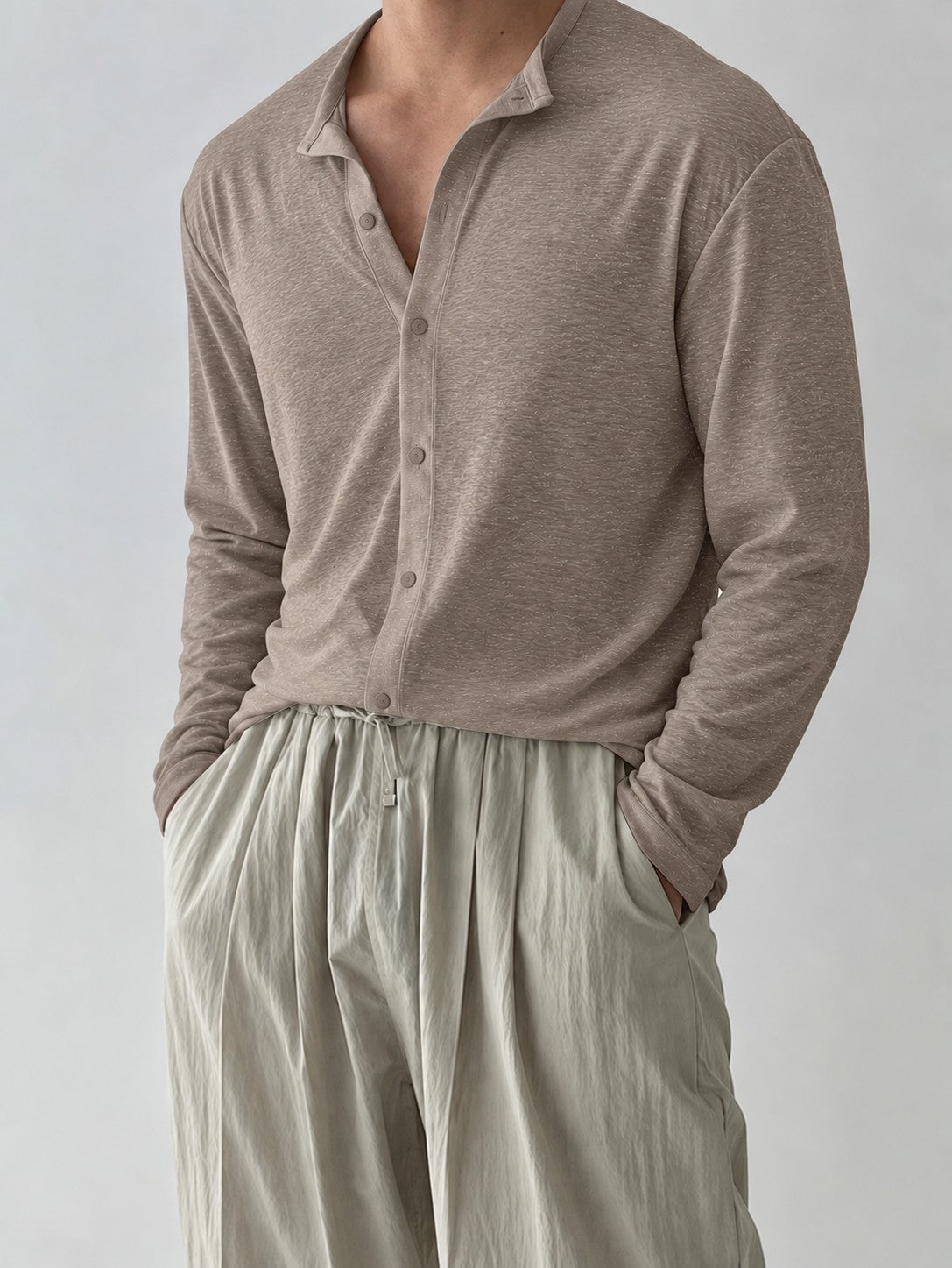 Cassian Slub Shirt - Taupe