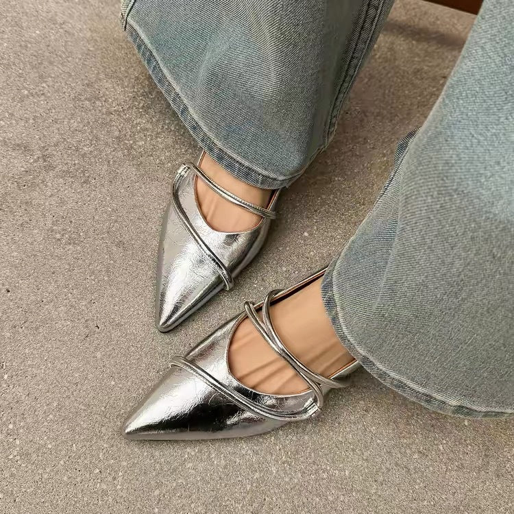 Cleo Strap Flat - Silver