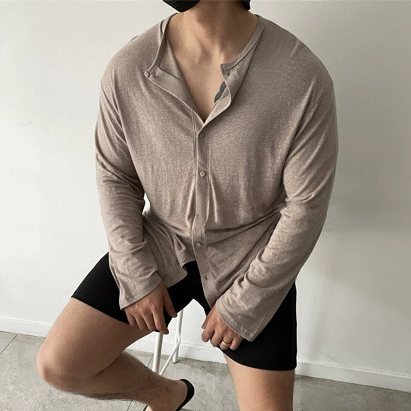 Cassian Slub Shirt - Taupe