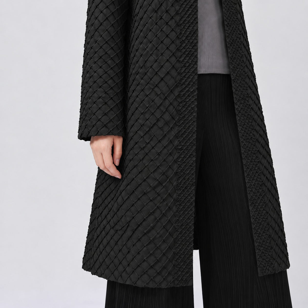 Maeve Lattice Duster - Black