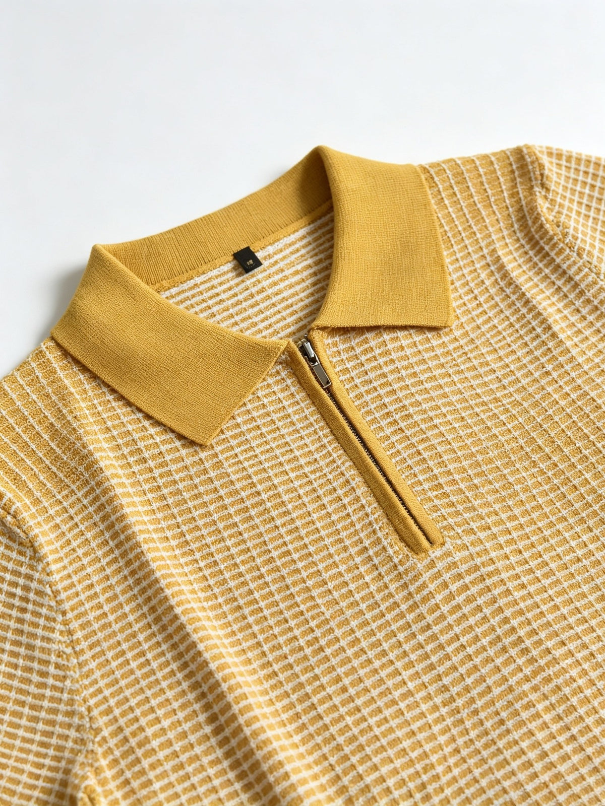 Beck Waffle Polo - Mustard