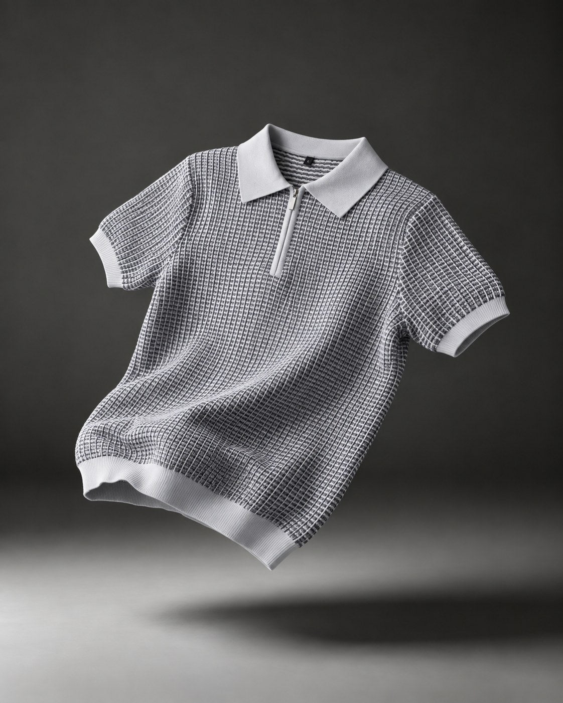Beck Waffle Polo - Grey