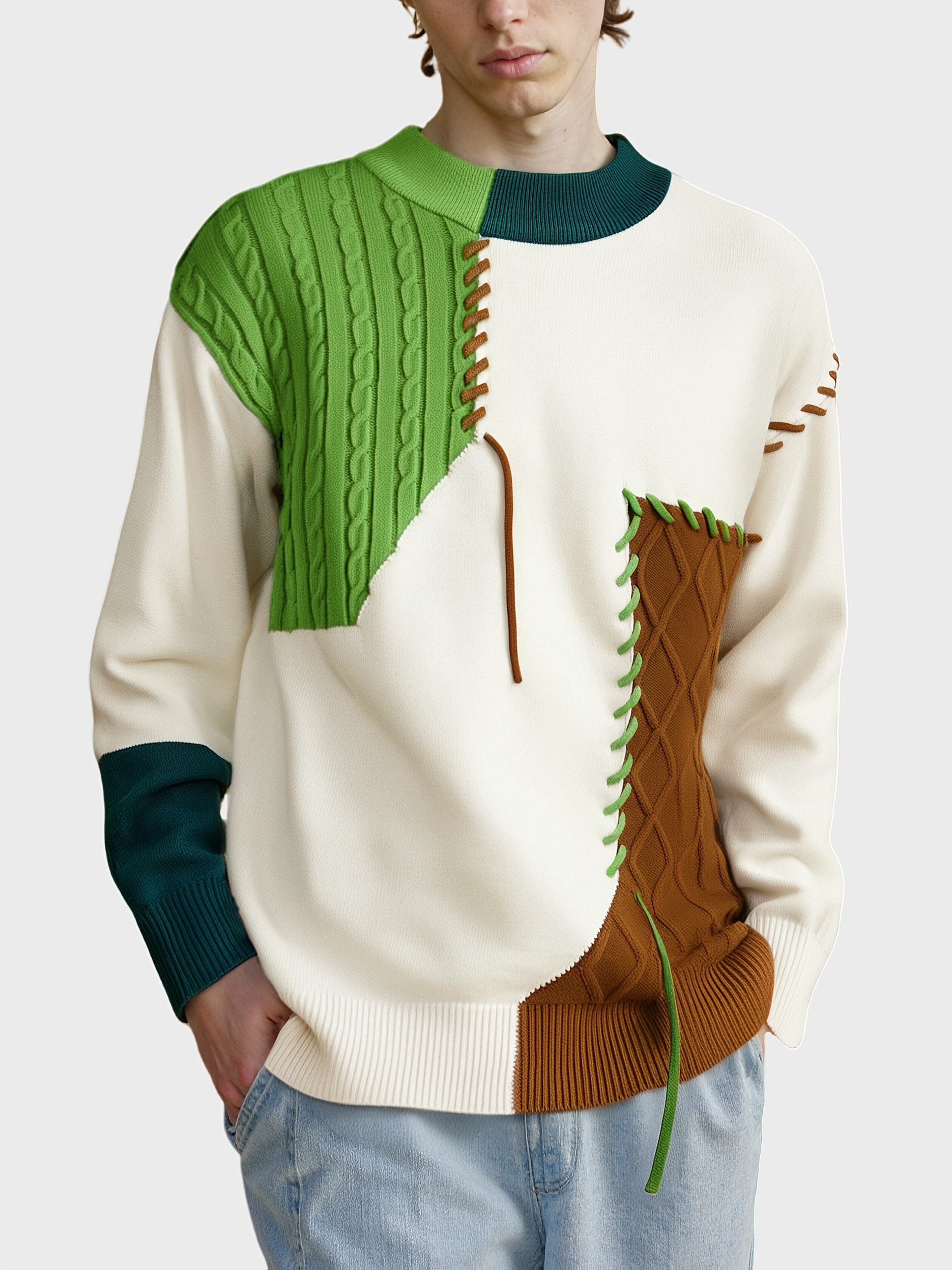 Savio Cable Sweater - Khaki