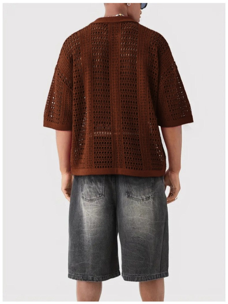 Milo Lattice Polo - Red