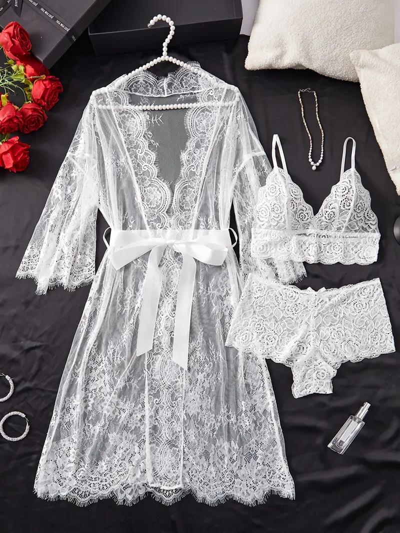 Elise Lace Robe Set
