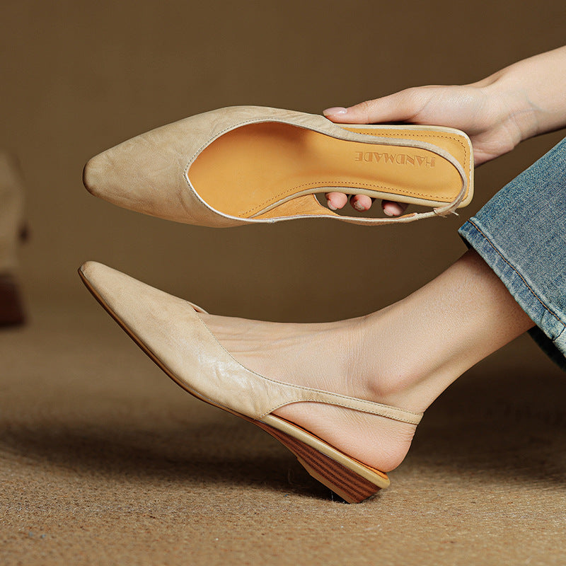 Amelie Genuine Leather Slingbacks
