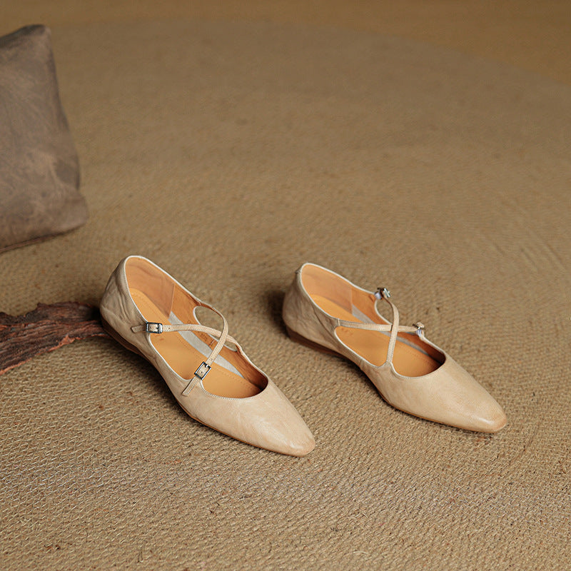 Alverra Genuine Leather Flats