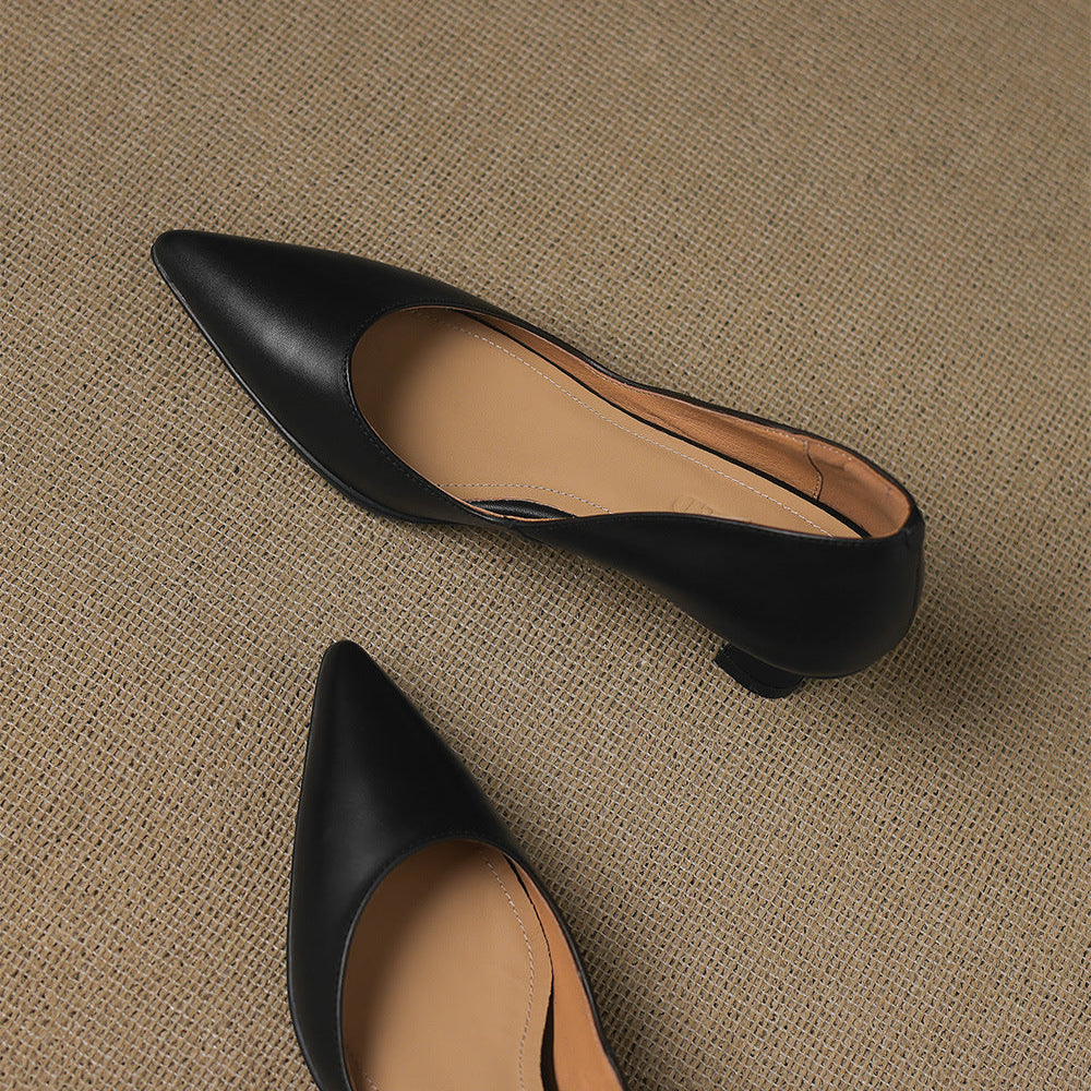 Nadine Genuine Leather Heels