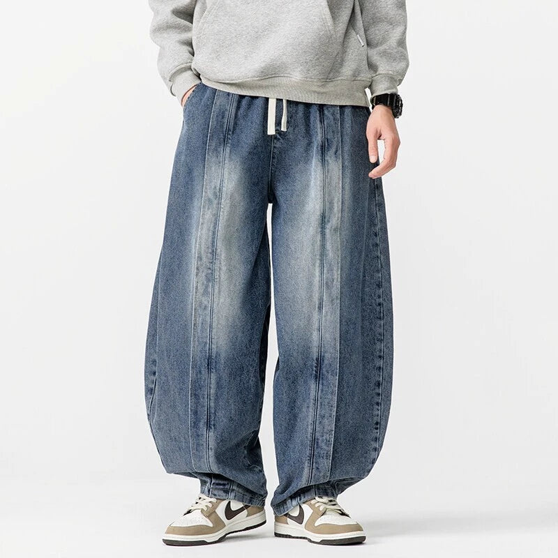 Kenzo Washed Wide-Leg Jean - Dark Blue
