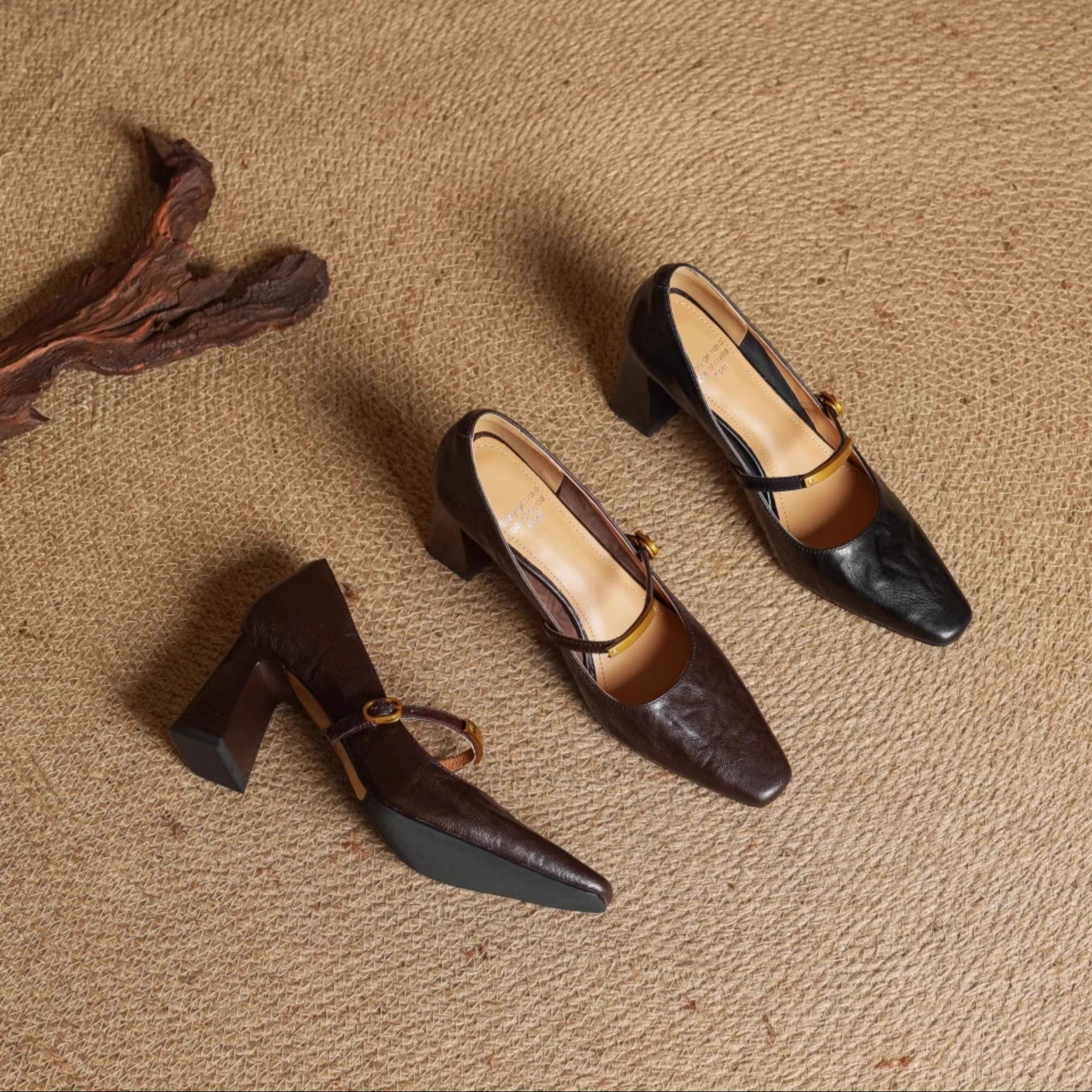 Naomi Genuine Leather Heels