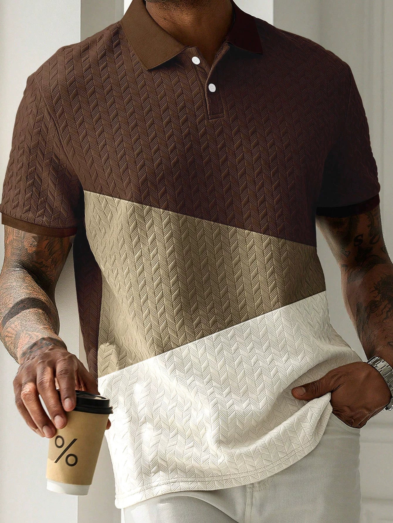 Henrick Herringbone Polo