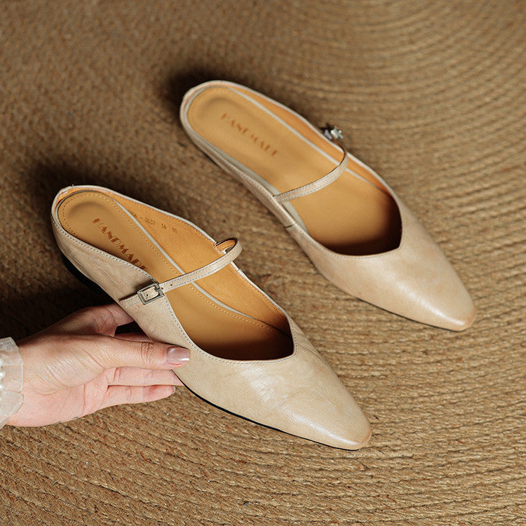 Serena Genuine Leather Mules