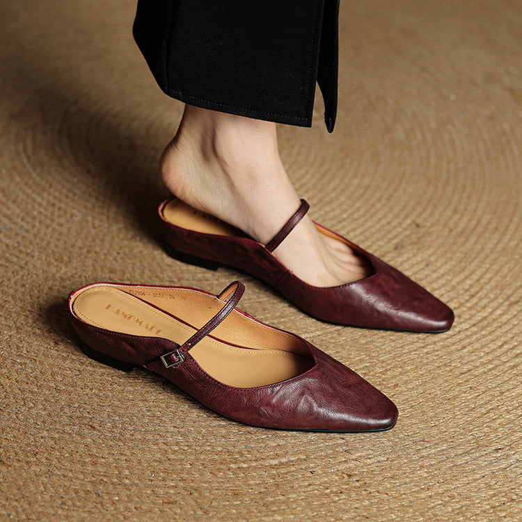 Serena Genuine Leather Mules