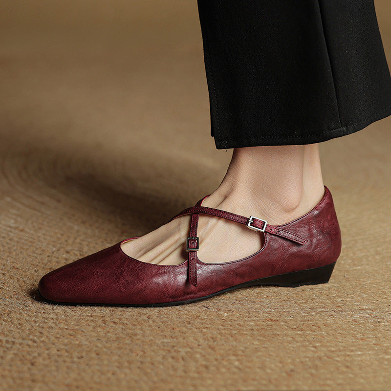 Alverra Genuine Leather Flats