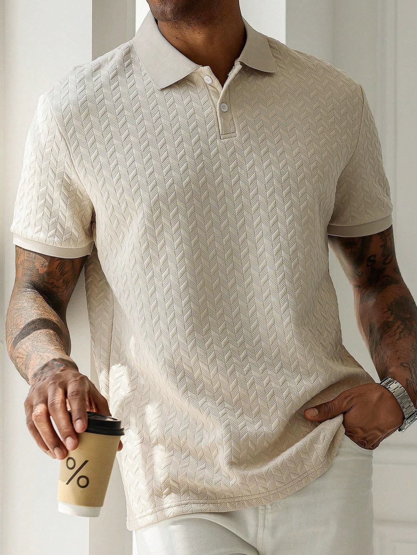 Henrick Herringbone Polo