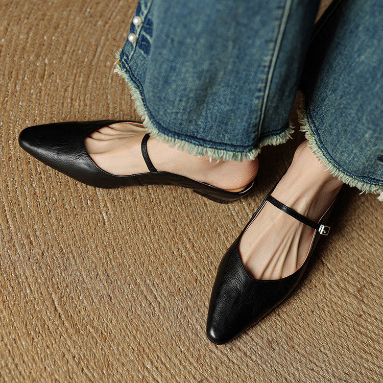 Serena Genuine Leather Mules