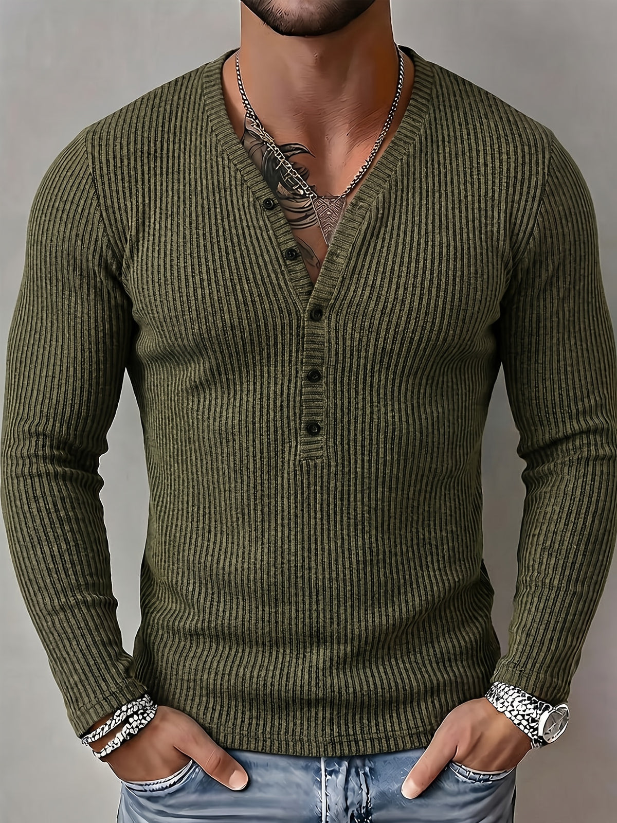 Enzo Button Knit