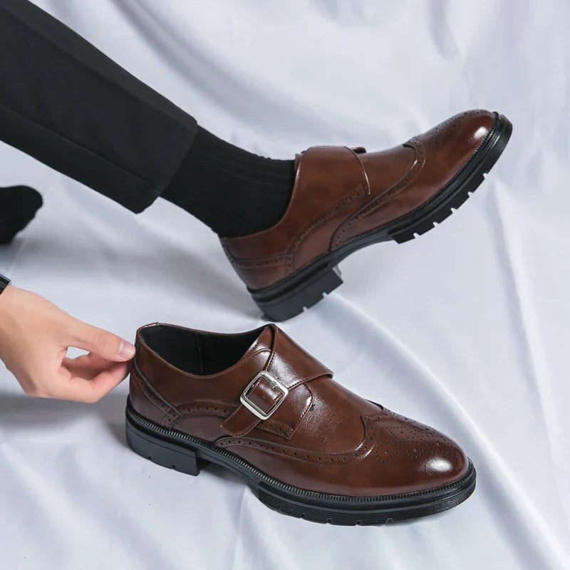 Vittorio Leather Monk Strap