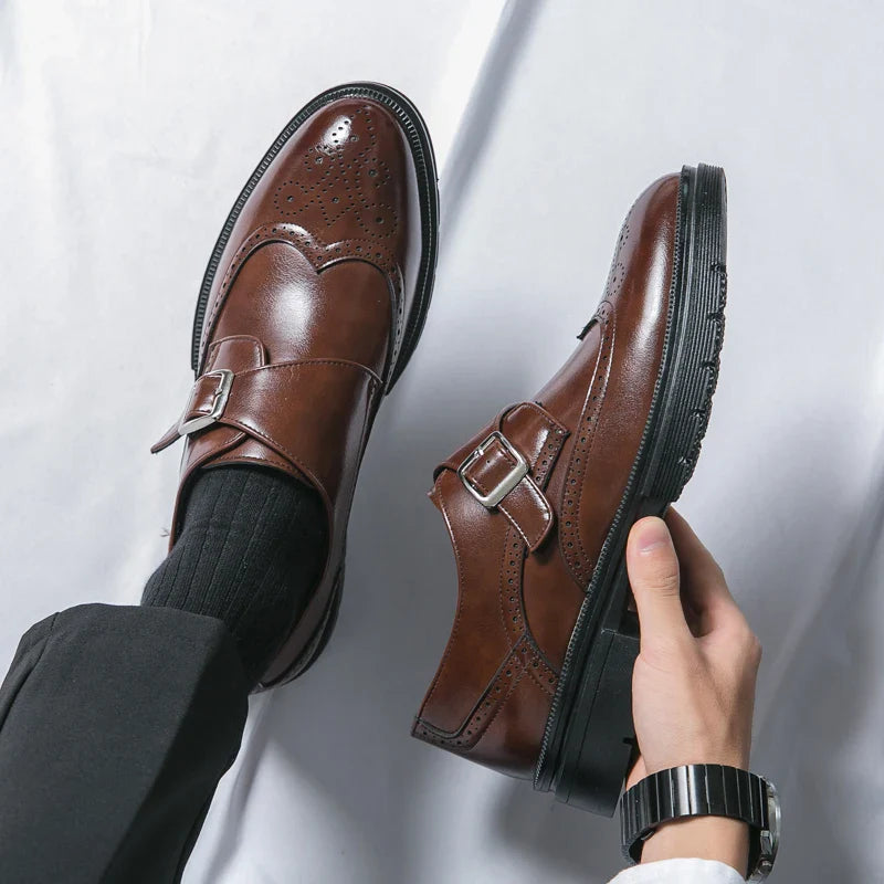 Vittorio Leather Monk Strap