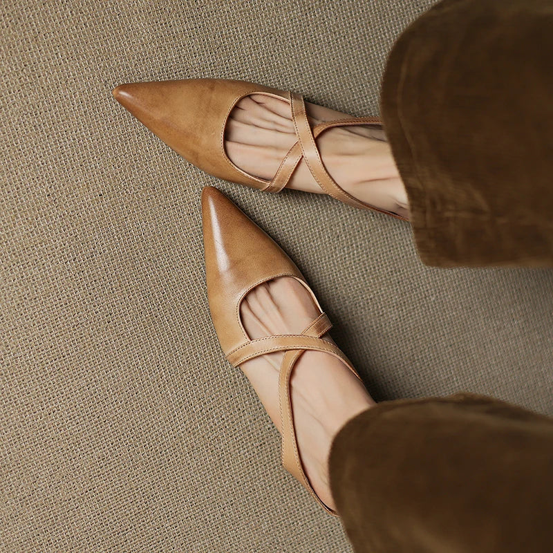 Aluna Genuine Leather Mules