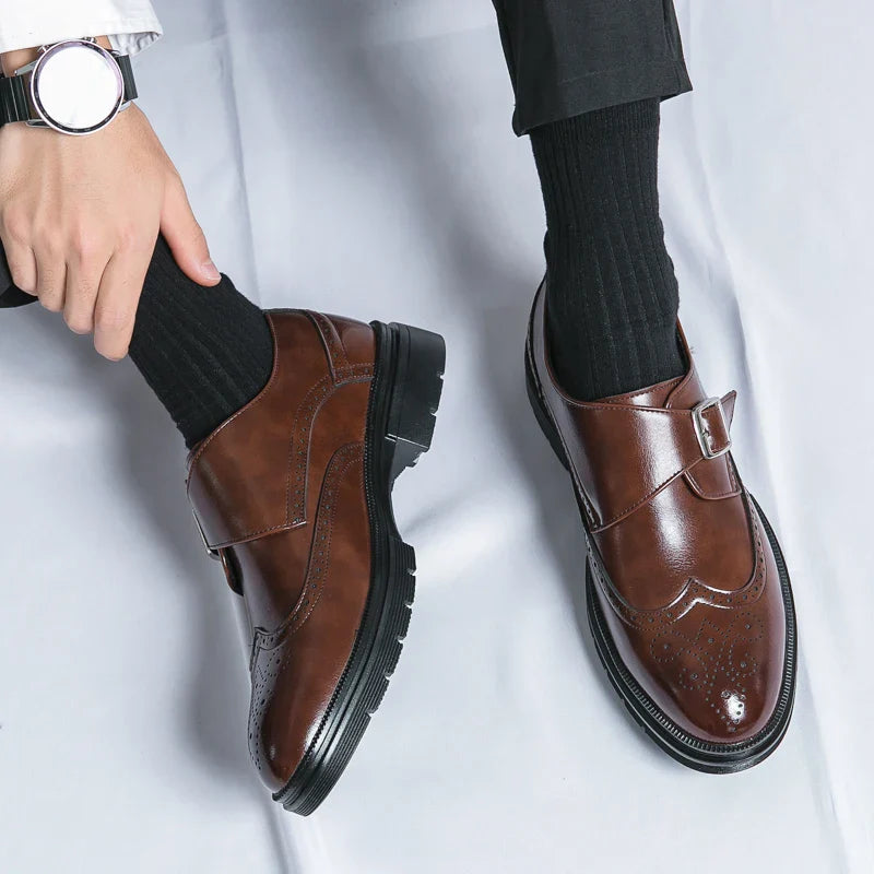 Vittorio Leather Monk Strap