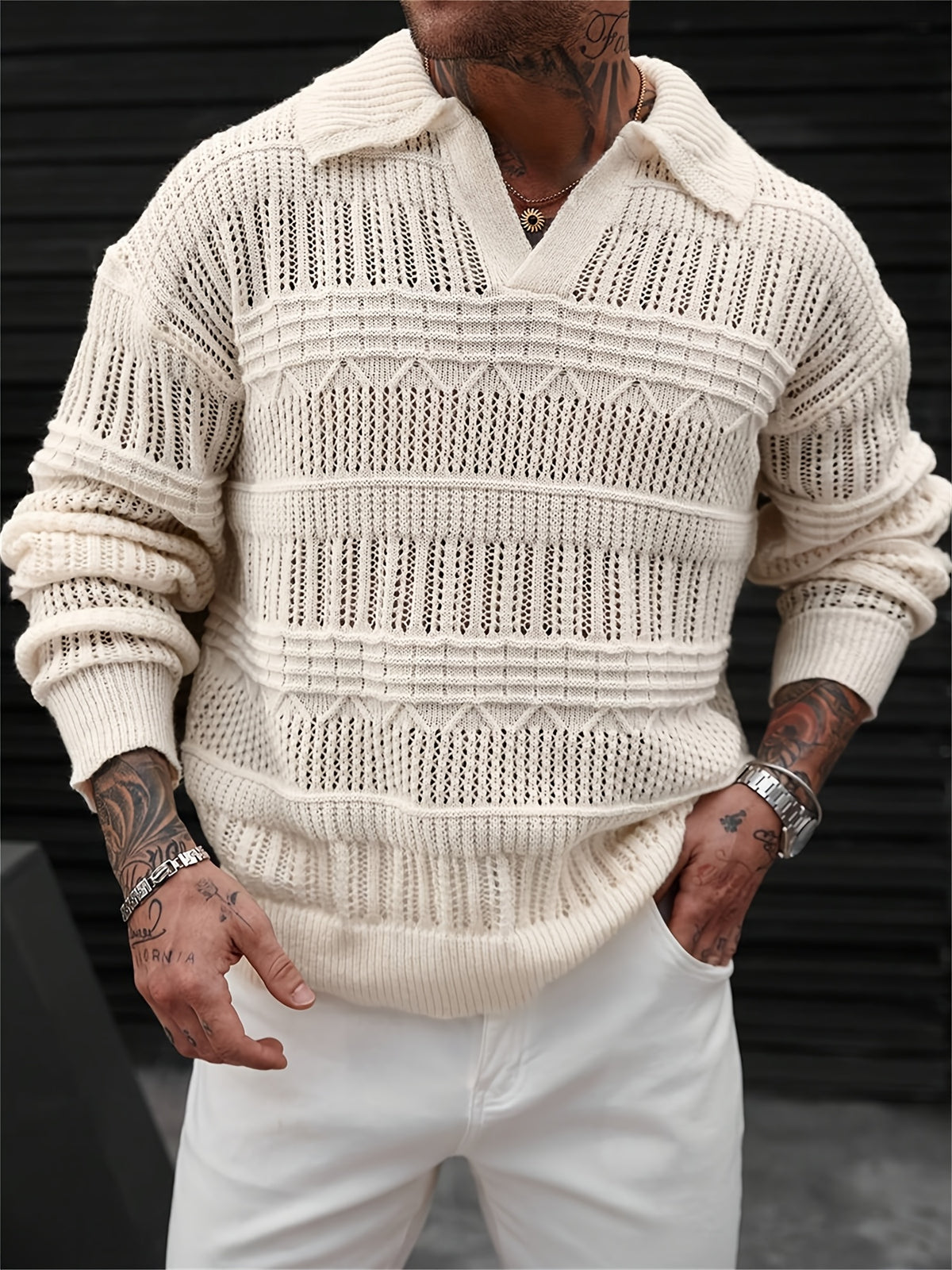 Toren Lattice Polo - Apricot